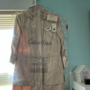Tan Calvin Klein brand new rain jacket